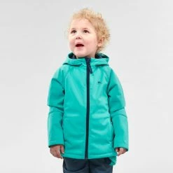 Hiking Clothing Quechua MH550, Softshell Hiking Jacket, Kids'