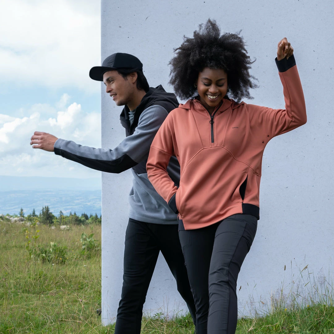 Quechua Hiking Clothing MH500, Fleece Hiking Hoodie, Women’s