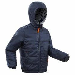 Quechua SH100 Warm, Reversible Waterproof Winter Hiking Jacket, Kids’