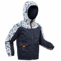 Quechua SH100 Warm, Reversible Waterproof Winter Hiking Jacket, Kids’