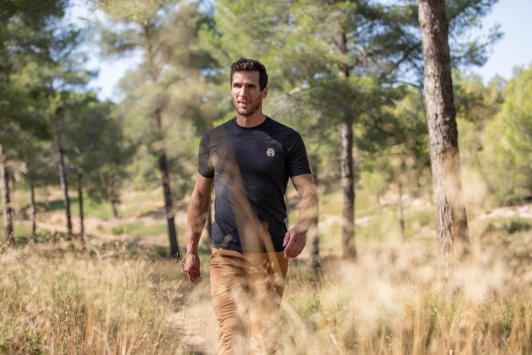 Quechua NH500, Organic Cotton Blend Hiking T-Shirt, Men's