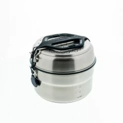 Quechua, Non-Stick Stainless Steel 4-Person 24-Piece Camp Cookset, 3.5 L