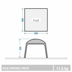 Hiking Clothing Quechua Fresh Base, Living Area Camping Shelter, 10 Person