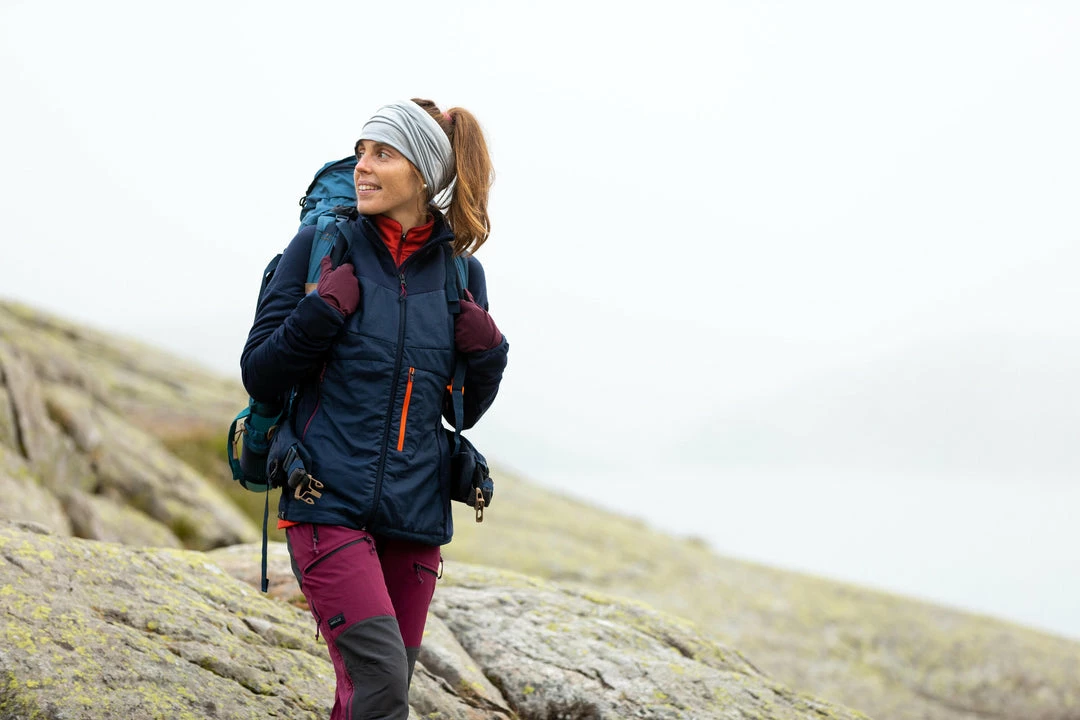 Forclaz Trek 500, Merino Wool Hiking Liner Gloves, Adult