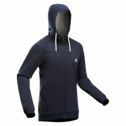 Hiking Clothing Quechua NH150, Zipped Hiking Sweatshirt, Men's