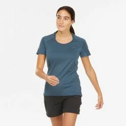 Hiking Clothing Quechua MH500, Short-Sleeved Hiking T-Shirt, Women's