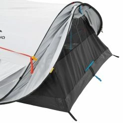 Hiking Clothing Quechua 2 Second Fresh & Black, Waterproof Pop Up Camping Tent, 3 Person