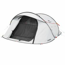 Quechua 2 Second Fresh & Black, Waterproof Pop Up Camping Tent, 3 Person