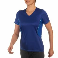 Quechua 100, Short-Sleeved Hiking T-Shirt, Women's Hiking Clothing