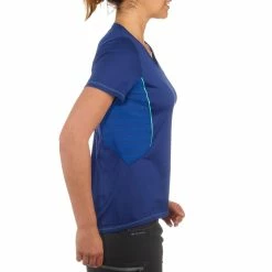 Quechua 100, Short-Sleeved Hiking T-Shirt, Women's Hiking Clothing