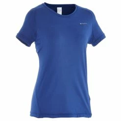 Quechua Techfresh 50 Women's Short-Sleeved Hiking T-Shirt - Blue Hiking Clothing