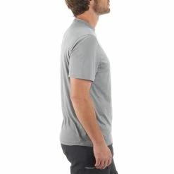 Quechua Hiking Clothing Men's Tech FRESH 50 Long-Sleeved Hiking T-Shirt Orange