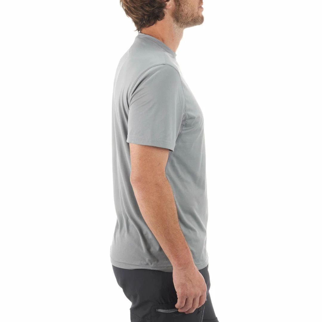 Quechua Hiking Clothing Men's Tech FRESH 50 Long-Sleeved Hiking T-Shirt Orange