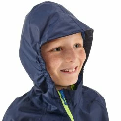 Hiking Clothing Quechua MH100, Waterproof Hiking Jacket, Kids'