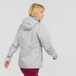 Hiking Clothing Quechua MH100, Hiking Rain Jacket, Women’s