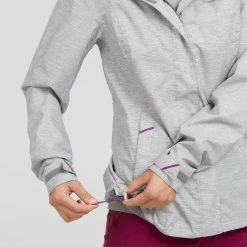 Hiking Clothing Quechua MH100, Hiking Rain Jacket, Women’s
