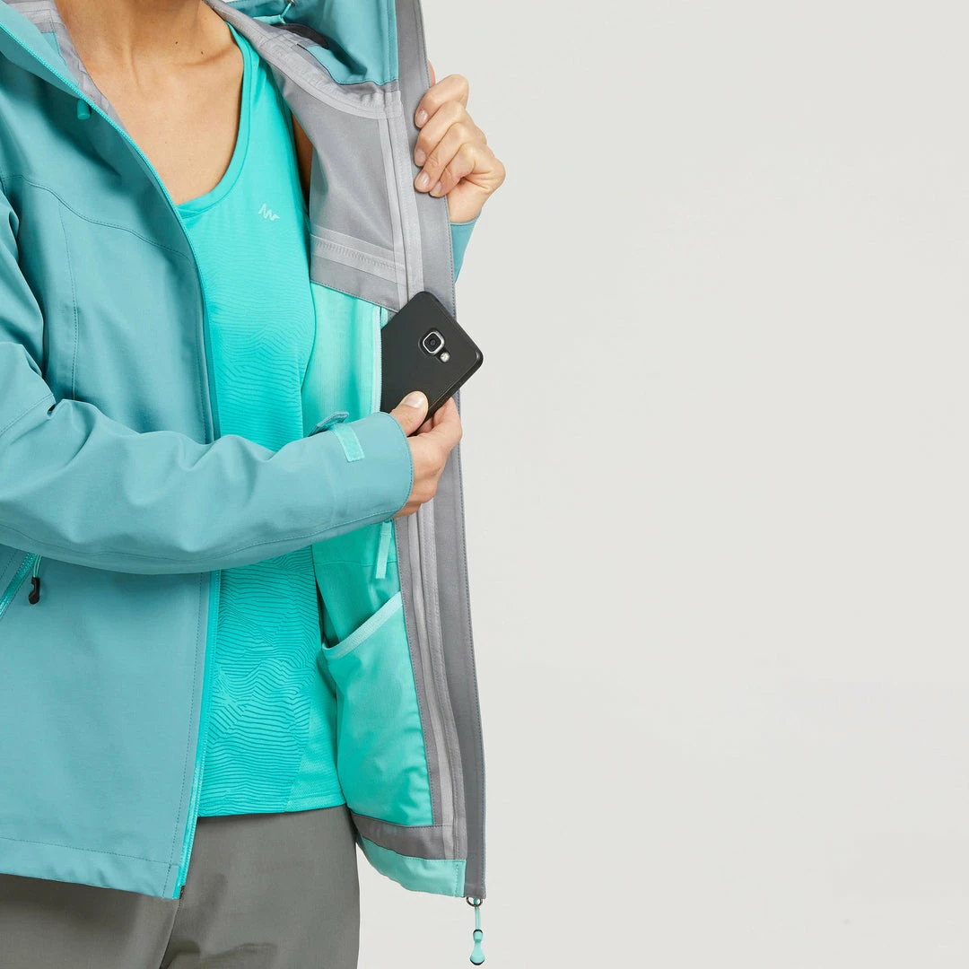 Quechua MH500, Waterproof Hiking Jacket, Women's Hiking Clothing