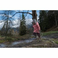 Quechua Girls' Hiking Jacket Hike 100 Warm Waterproof - Coral Hiking Clothing