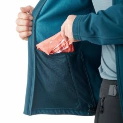 Forclaz Hiking Clothing Men's Backpacking Softshell Jacket Windwarm 100