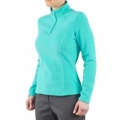 Quechua Hiking Clothing Forclaz 50, Quarter Zip Mountain Hiking Fleece, Women's