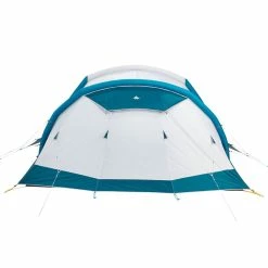 Quechua Air Seconds Fresh & Black, Inflatable Waterproof Family Camping Tent, 5 Person 2 Room Hiking Clothing