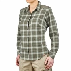 Forclaz Hiking Clothing Women's Travel Backpacking Warm Long-Sleeved Shirt Travel 100
