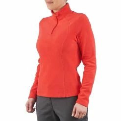 Quechua Hiking Clothing Forclaz 50, Quarter Zip Mountain Hiking Fleece, Women's