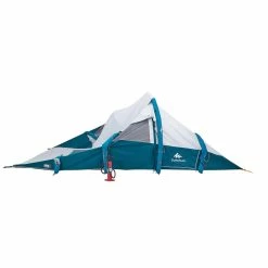 Hiking Clothing Quechua Air Seconds Fresh & Black, Inflatable Waterproof Family Camping Tent, 6 Person 2 Room