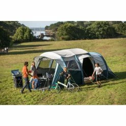 Hiking Clothing Quechua Air Seconds Fresh & Black, Inflatable Waterproof Family Camping Tent, 6 Person 2 Room