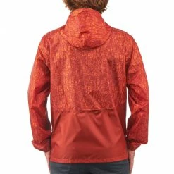 Quechua Hiking Clothing Men's Rain-Cut Zip Hiking Waterproof Rain Jacket