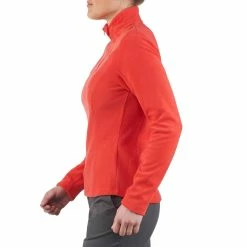 Quechua Hiking Clothing Forclaz 50, Quarter Zip Mountain Hiking Fleece, Women's