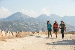 Forclaz Men's Backpacking Short-Sleeved Polo Shirt Travel 100 Hiking Clothing