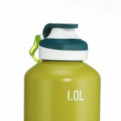 Quechua 500, Aluminum Quick Opening Hiking Water Bottle, 34oz Hiking Clothing