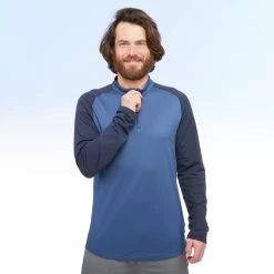 Quechua Men’s Snow Hiking Warm Long-Sleeved T-Shirt SH100 Hiking Clothing