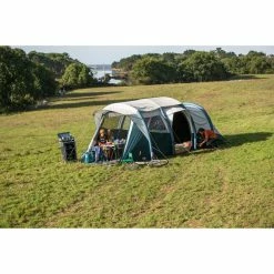 Hiking Clothing Quechua Air Seconds Fresh & Black, Inflatable Waterproof Family Camping Tent, 6 Person 2 Room