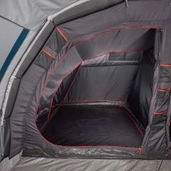 Quechua Air Seconds Fresh & Black, Inflatable Waterproof Family Camping Tent, 5 Person 2 Room Hiking Clothing