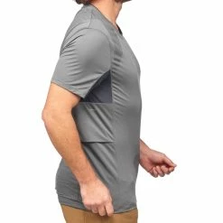 Forclaz Men's Mountain Backpacking Short-Sleeved T Shirt Trek 500 Hiking Clothing