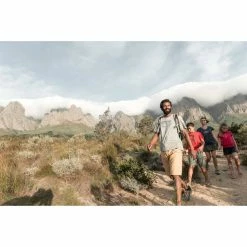 Forclaz Men's Travel Backpacking Short-Sleeved Shirt Arpenaz 100 Hiking Clothing