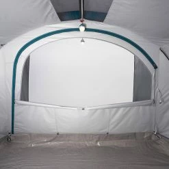Quechua Air Seconds Fresh & Black, Inflatable Waterproof Family Camping Tent, 5 Person 2 Room Hiking Clothing