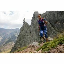 Quechua Forclaz 500 Women's Print Indigo Hiking Leggings