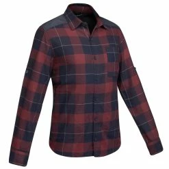 Forclaz, Organic Cotton Flannel Hiking Shirt, Men's Hiking Clothing