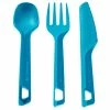 Quechua 3-Piece Plastic Camping Cutlery Set Hiking Clothing