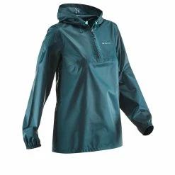 Hiking Clothing Quechua Raincut NH100, Waterproof Zip Hiking Rain Jacket, Women's