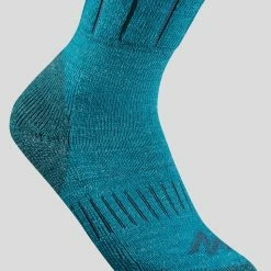 Quechua SH100, Warm Mid Hiking Socks, Kids', 2 Pairs