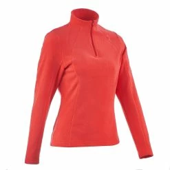 Quechua Hiking Clothing Forclaz 50, Quarter Zip Mountain Hiking Fleece, Women's