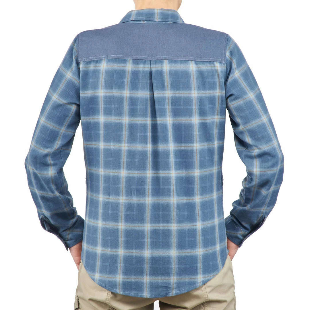 Forclaz Hiking Clothing Women's Travel Backpacking Warm Long-Sleeved Shirt Travel 100