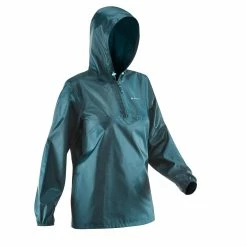 Hiking Clothing Quechua Raincut NH100, Waterproof Zip Hiking Rain Jacket, Women's