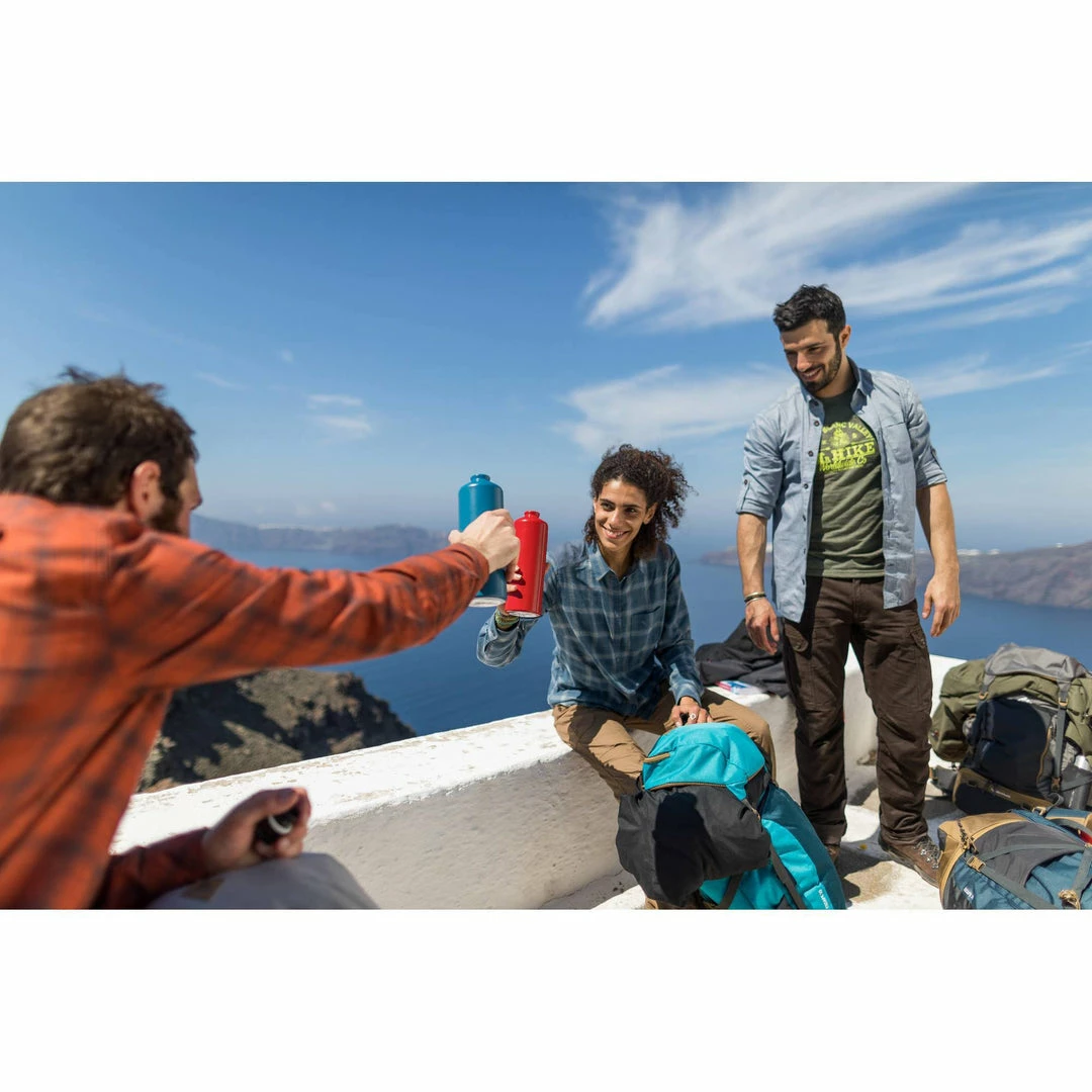 Forclaz Hiking Clothing Men's Travel Backpacking Long-Sleeved Shirt Arpenaz 100