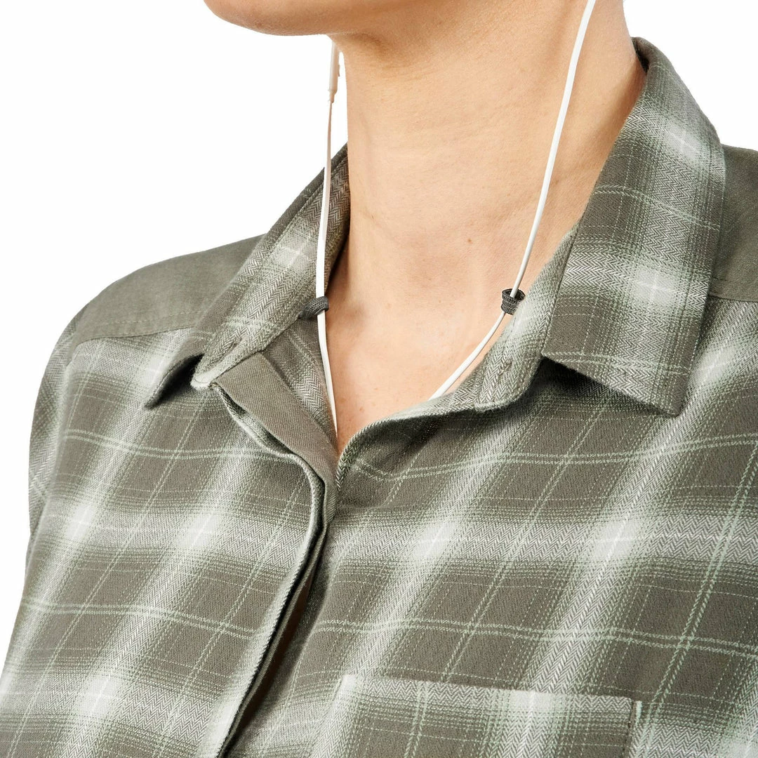 Forclaz Hiking Clothing Women's Travel Backpacking Warm Long-Sleeved Shirt Travel 100