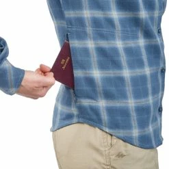 Forclaz Hiking Clothing Women's Travel Backpacking Warm Long-Sleeved Shirt Travel 100